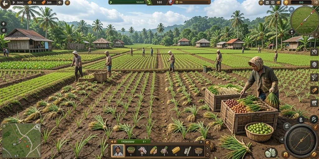 Screenshot lainnya memperlihatkan menu karakter dan skill yang dapat di-upgrade.